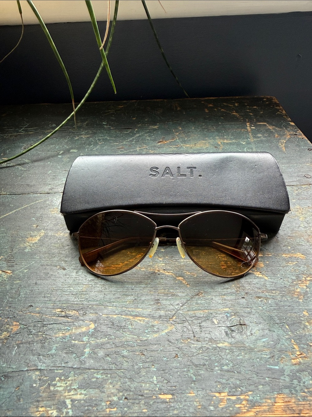 Women's Aviator Sunglasses in Brown Gradient Salt Corsa polarized